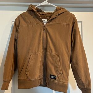 boys 9/10 fur brown Abercrombie kids jacket